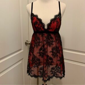 VS VINTAGE y2k Very Sexy Lace & Tulle Ballerina Babydoll Lingerie
